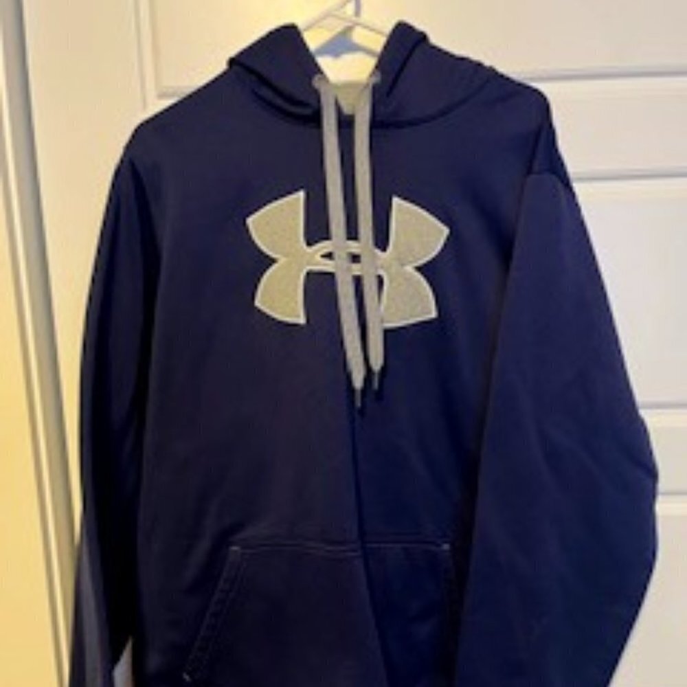 Men's Under Armour Sweatshirt, Size XXL Navy Blue & Gray